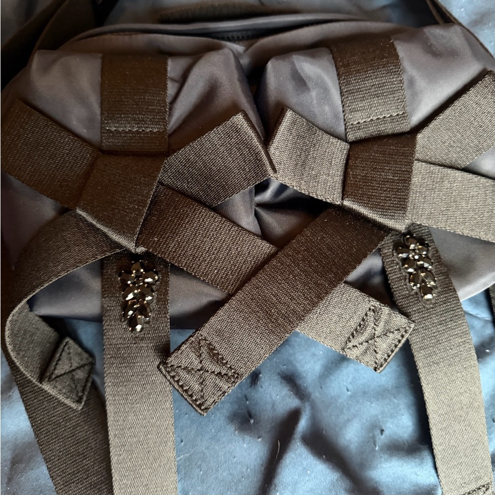 Simone Rocha navy belt bag with Embellished Straps